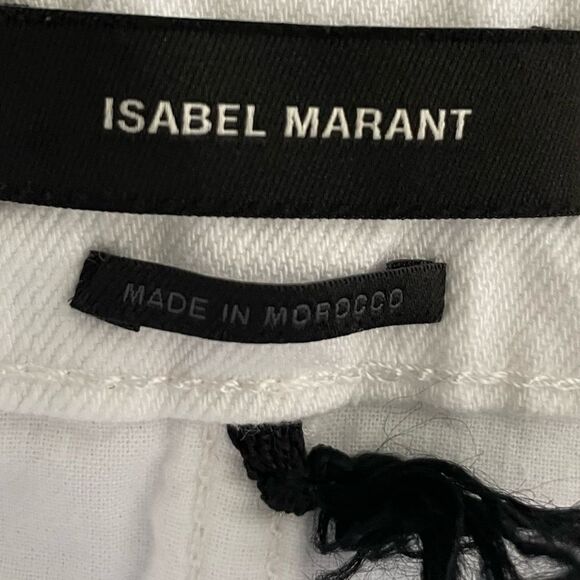 Isabel Marant 100% Cotton White Kelissa High Waisted Jeans Size 8 - Picture 5 of 13